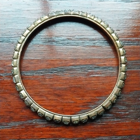 Vintage 1950s mod mid-century crystal bangle - Picture 4 of 5